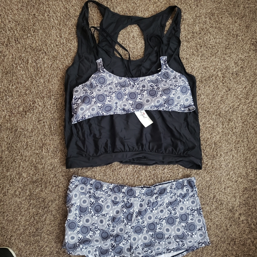 New 3 piece tankini swimsuit